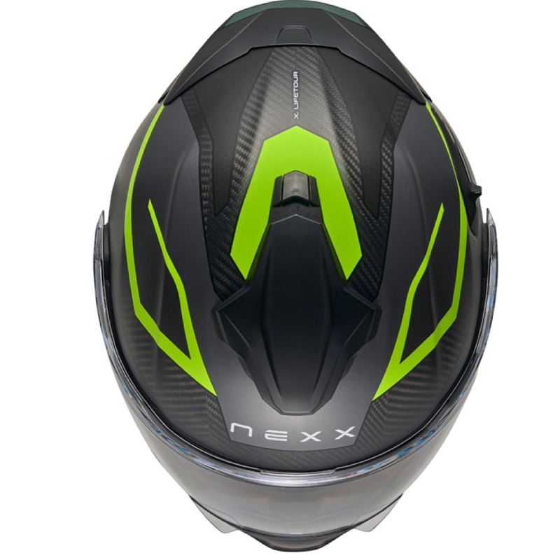 Обръщаща се мотоциклетна каска Nexx X.Lifetour PRO Mile матово сиво-флуорово жълто разпродажба