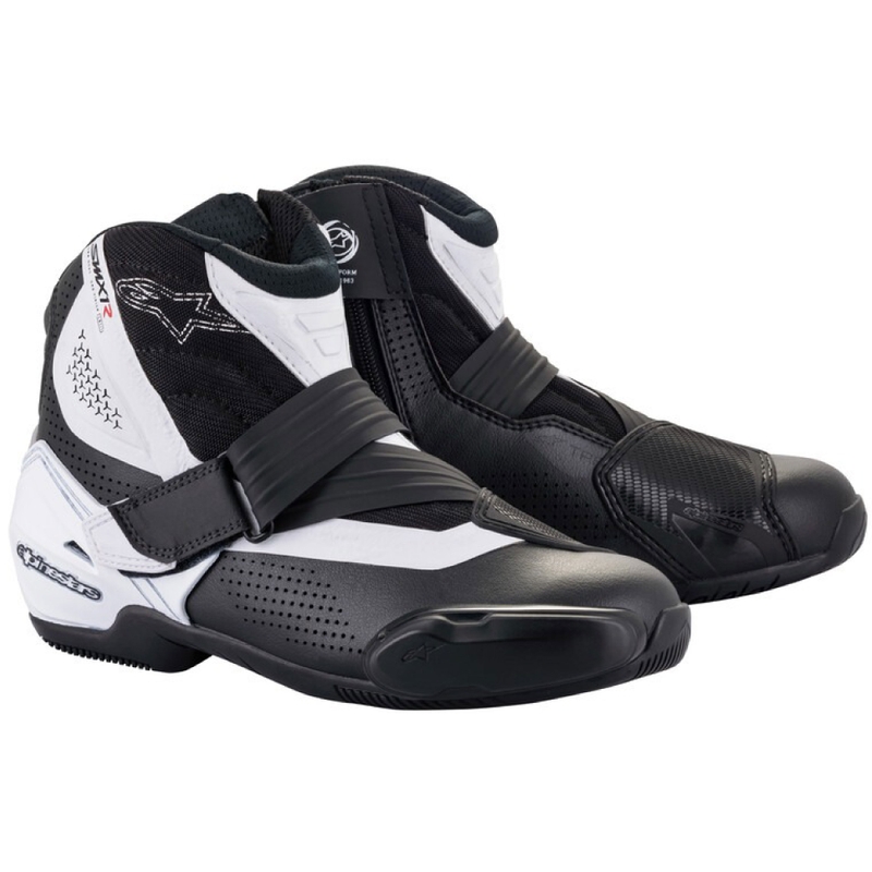 Alpinestars SMX-1 R Vented Black and White Мотоциклетни ботуши