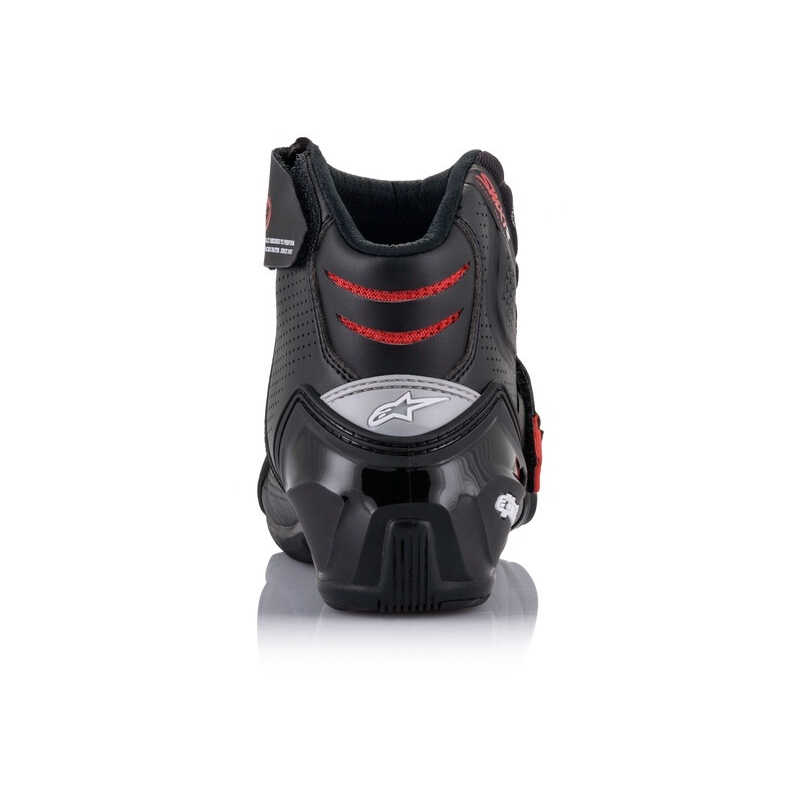 Alpinestars SMX-1 R Вентилирани черни и червени ботуши за мотоциклети