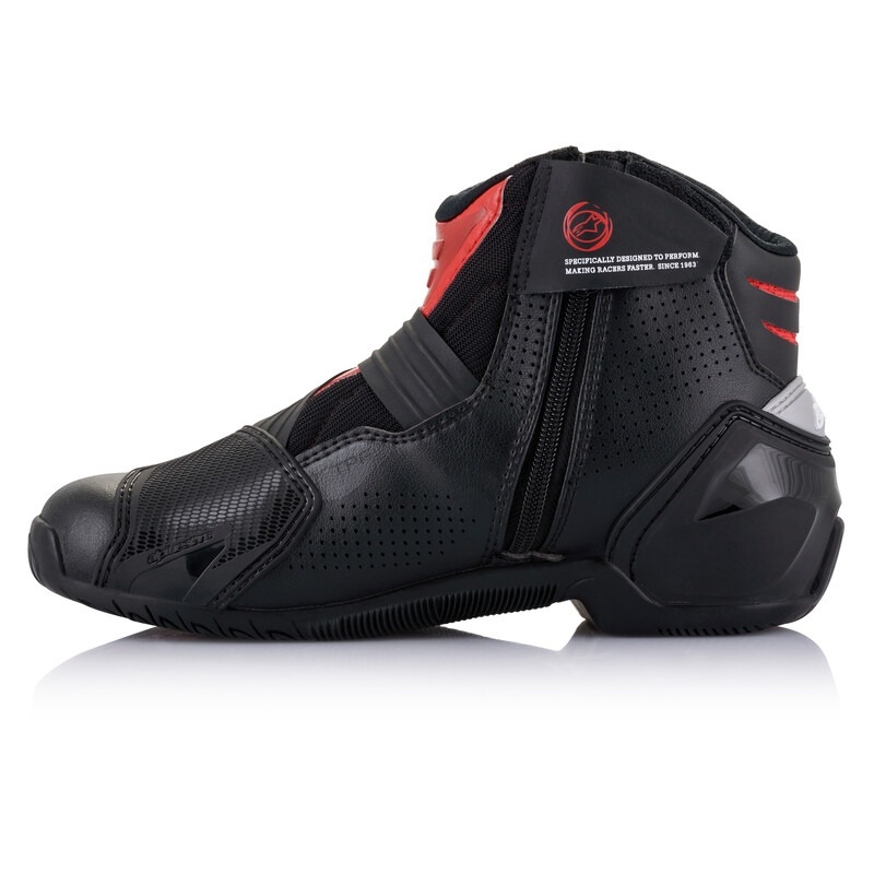 Alpinestars SMX-1 R Вентилирани черни и червени ботуши за мотоциклети