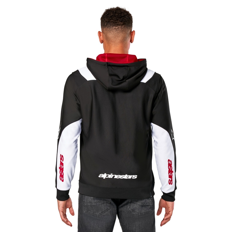 Alpinestars Sessions 3 Hoodie черна, бяла и червена