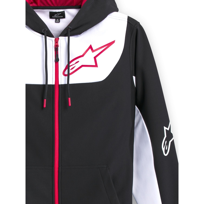 Alpinestars Sessions 3 Hoodie черна, бяла и червена