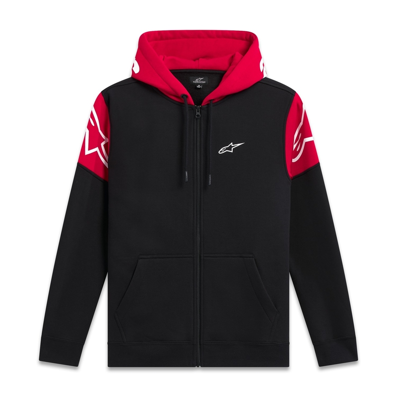 Alpinestars Velocity Hoodie черна и червена