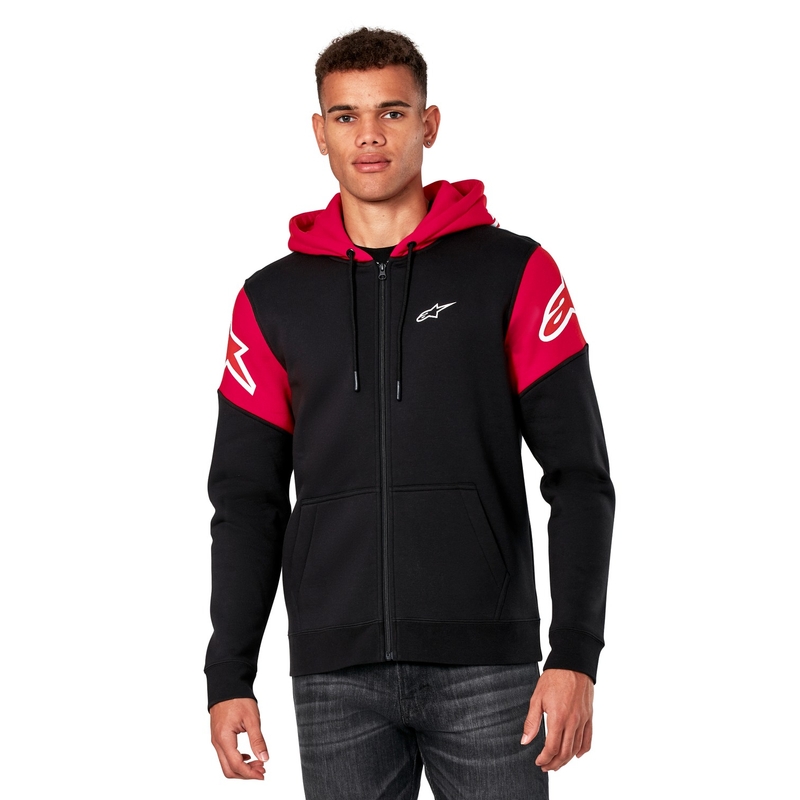 Alpinestars Velocity Hoodie черна и червена