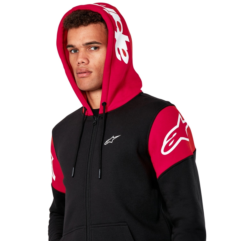 Alpinestars Velocity Hoodie черна и червена