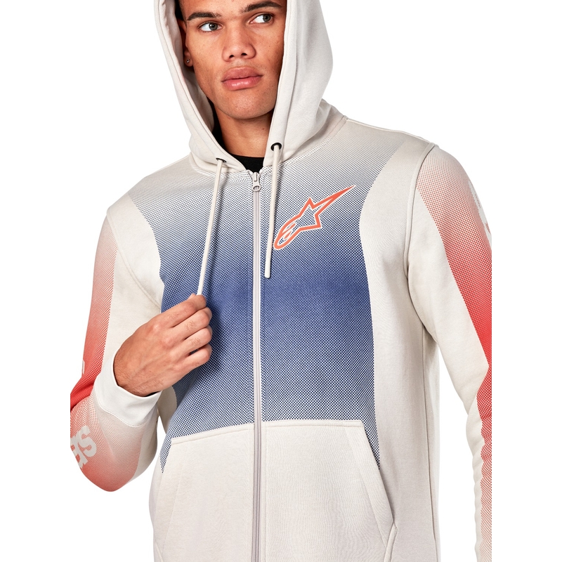 Alpinestars Arising Hoodie white-offwhite-blue-red