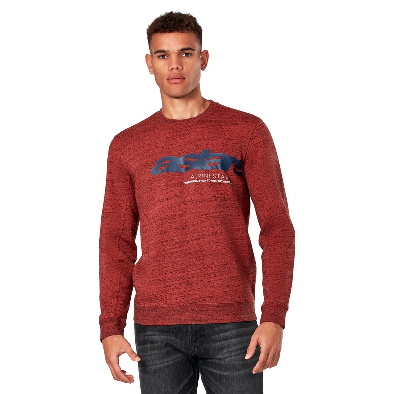 Alpinestars Episode Crew Fleece тъмно червено