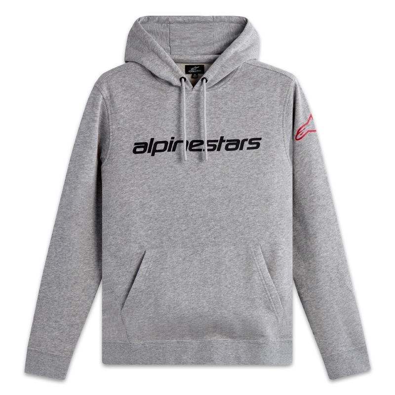 Alpinestars Wordmark Hoodie 3 сиво-червено-черно
