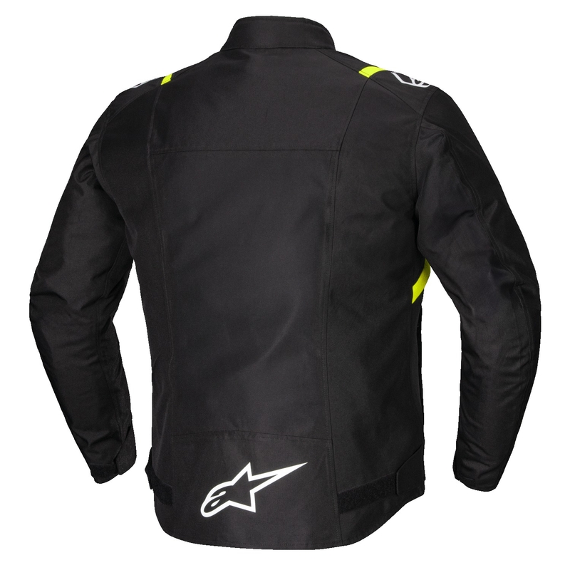 Alpinestars T-SPS 2 Водоустойчиво черно, бяло и флуорово жълто яке за мотоциклет