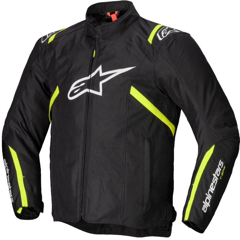 Alpinestars T-SPS 2 Водоустойчиво черно, бяло и флуорово жълто яке за мотоциклет