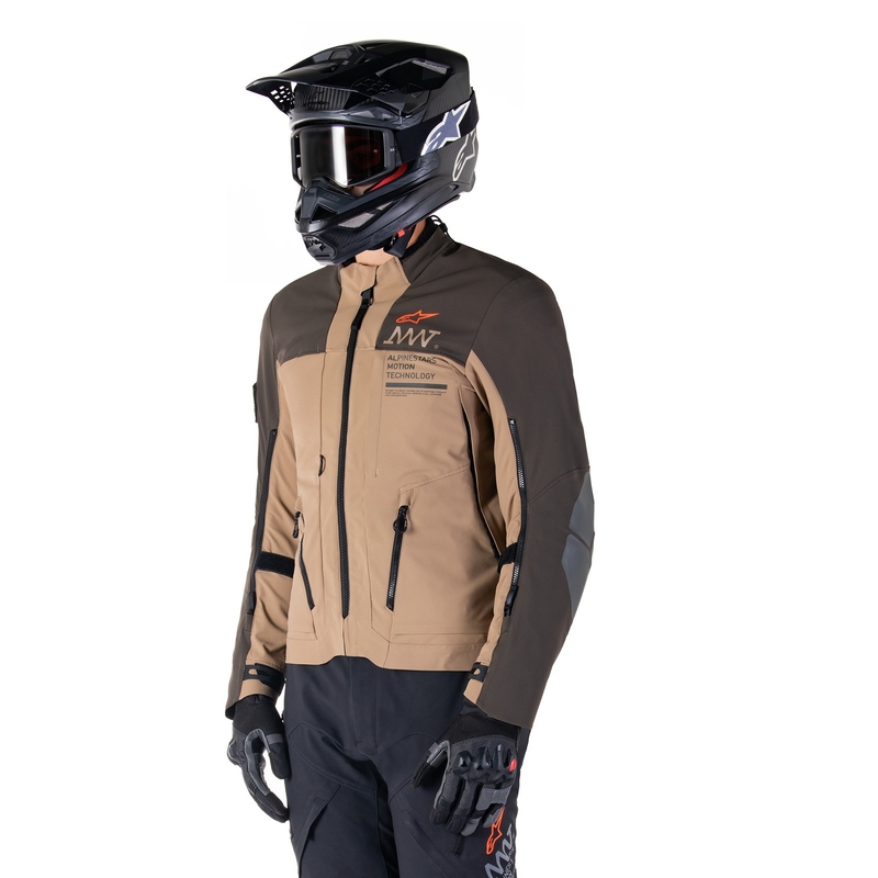 Мотоциклетно яке Alpinestars AMT-8 Stretch Drystar XF Brown-Khaki
