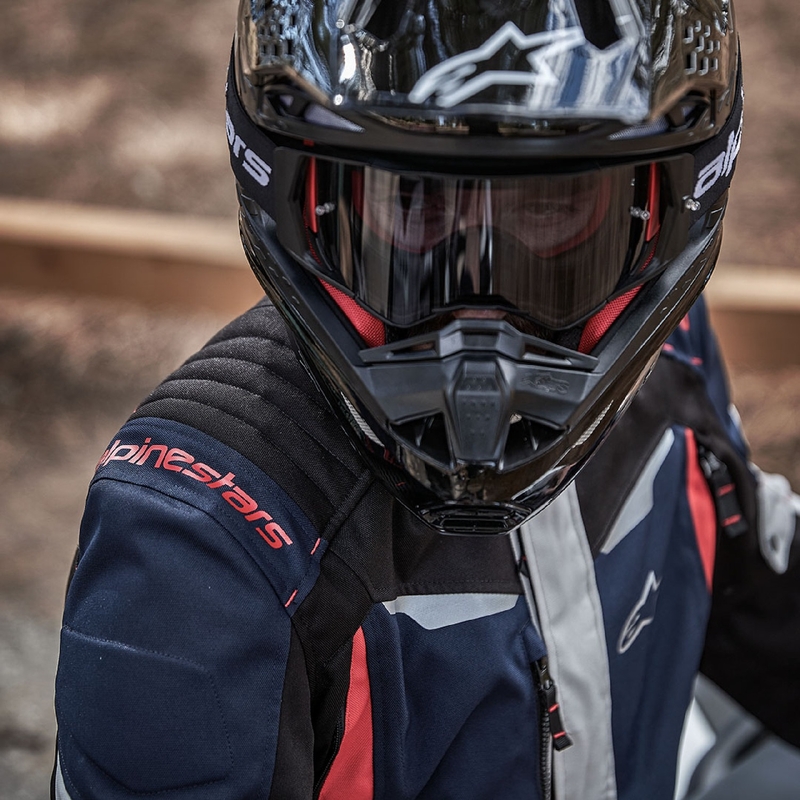 Alpinestars ST-1 Водоустойчиво яке за мотоциклет тъмно синьо-черно-червено