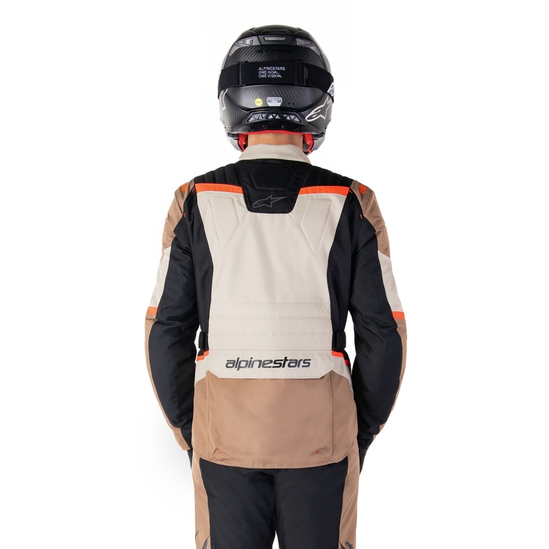 Alpinestars ST-1 Водоустойчиво мотоциклетно яке каки-пясъчно-черно-флуо червено