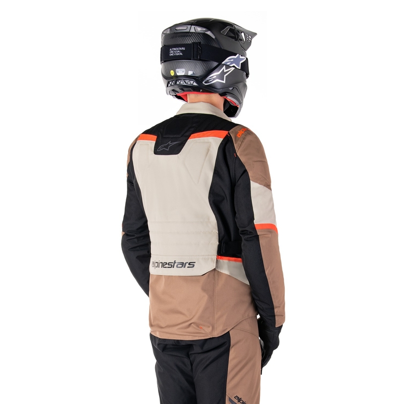Alpinestars ST-1 Водоустойчиво мотоциклетно яке каки-пясъчно-черно-флуо червено