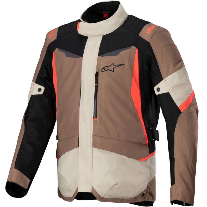 Alpinestars ST-1 Водоустойчиво мотоциклетно яке каки-пясъчно-черно-флуо червено