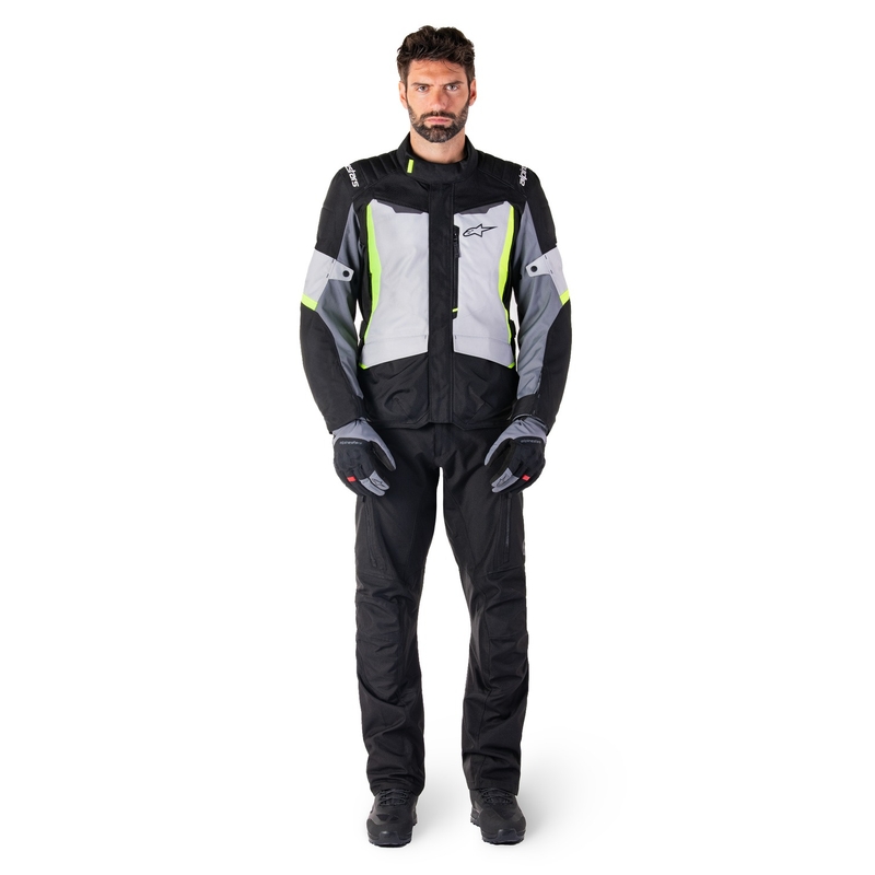Alpinestars ST-1 Водоустойчиво сиво-черно-флуорово жълто яке за мотоциклет