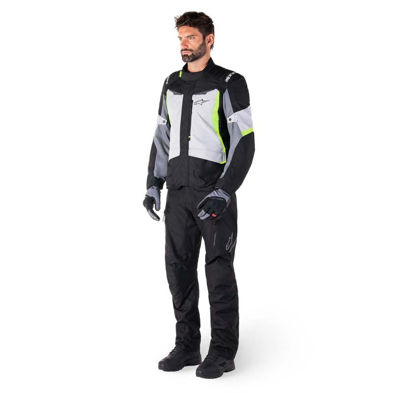 Alpinestars ST-1 Водоустойчиво сиво-черно-флуорово жълто яке за мотоциклет