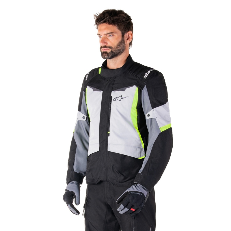 Alpinestars ST-1 Водоустойчиво сиво-черно-флуорово жълто яке за мотоциклет