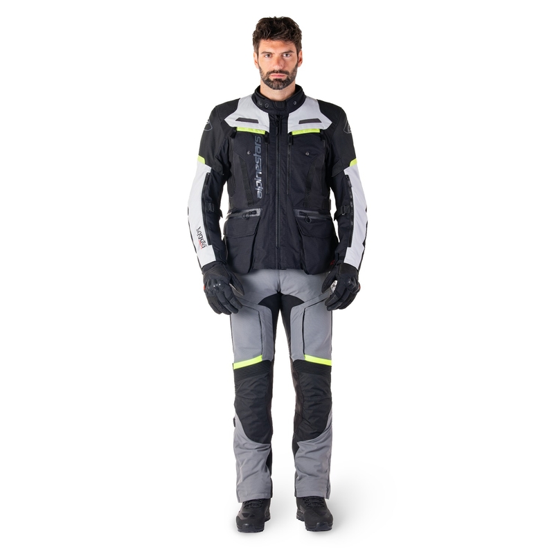 Alpinestars Bogota PRO Drystar черно - сиво - флуорово жълто яке за мотоциклет