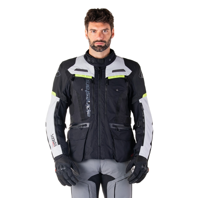 Alpinestars Bogota PRO Drystar черно - сиво - флуорово жълто яке за мотоциклет