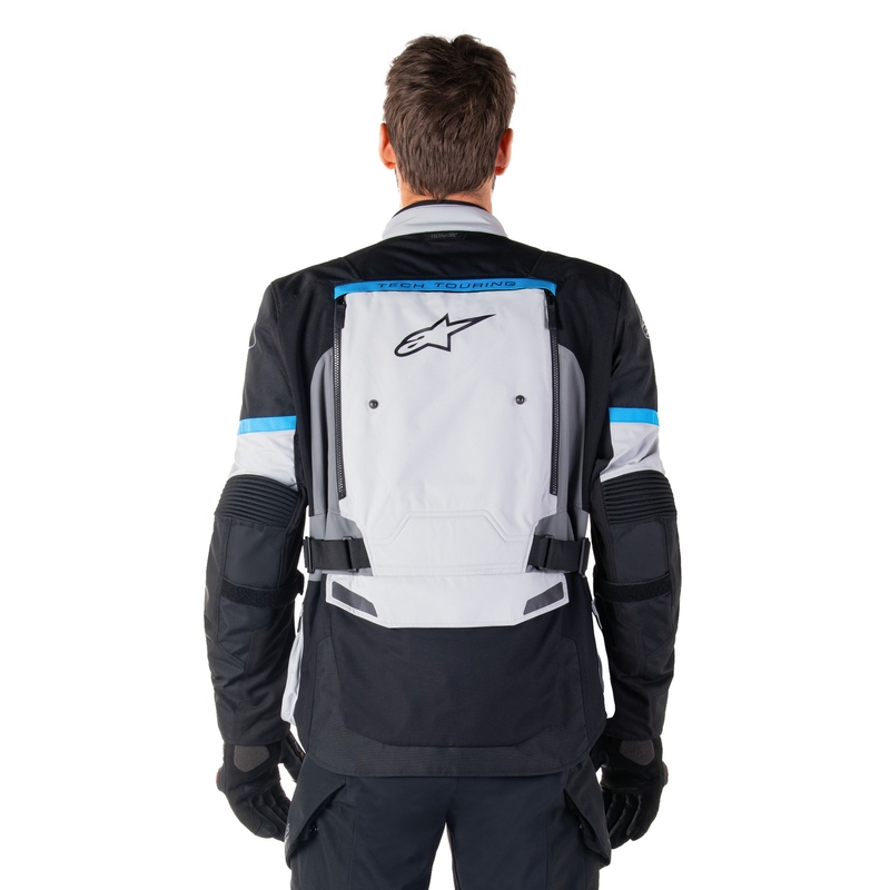 Alpinestars Bogota PRO Drystar сиво-черно-синьо яке за мотоциклет