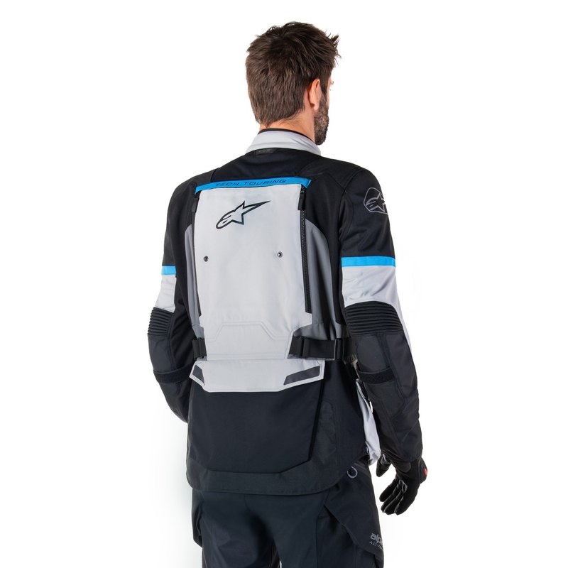 Alpinestars Bogota PRO Drystar сиво-черно-синьо яке за мотоциклет