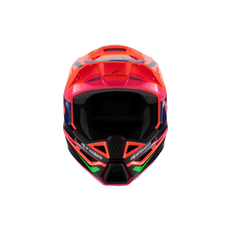Детска каска за мотокрос Alpinestars S-M3 HAIDEN DEEGAN флуоро-оранжево-лилаво-розово-зелено