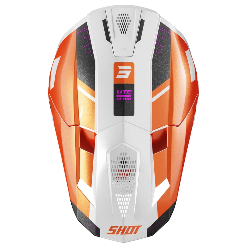 Каска за мотокрос Shot Lite Ultra pearl orange