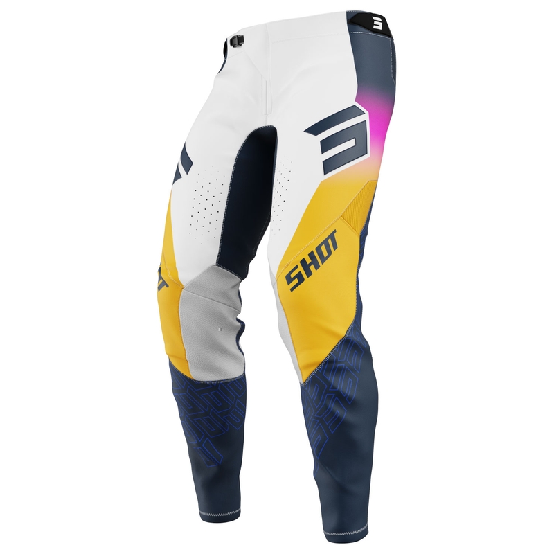 Shot Aerolite Ultra Панталони за мотокрос синьо-оранжево-розово