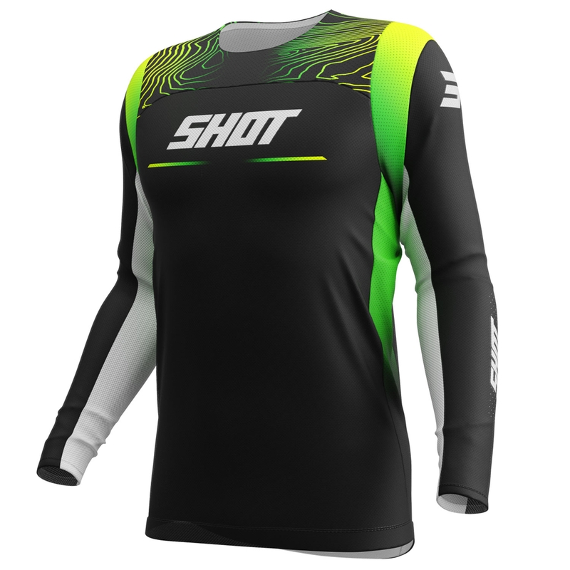 Тениска за мотокрос Shot Contact Apex fluo yellow