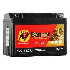 Гел батерия Banner Bike Bull GEL 512 01/BGTZ14-S - GTZ14-S 12V, 11.2Ah, 210A