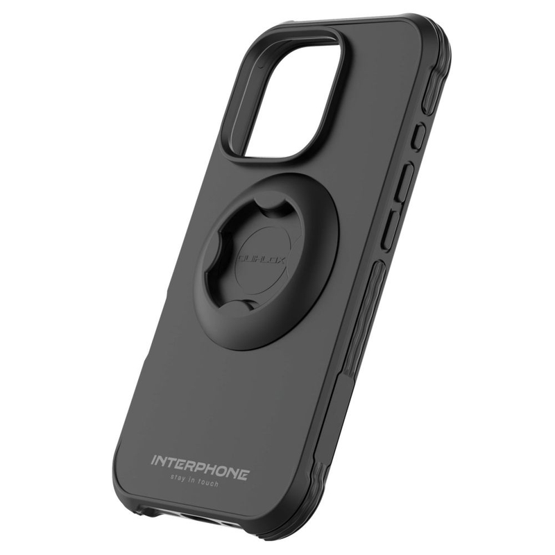 Защитен калъф Interphone QUIKLOX Tetraforce за Apple iPhone 16 Pro, черен