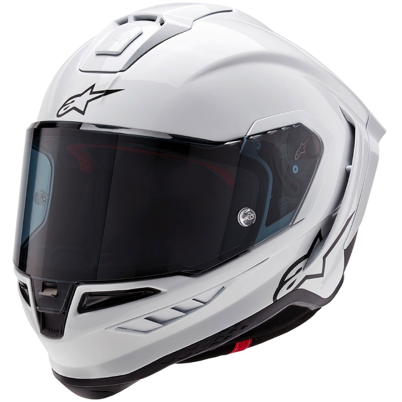 Alpinestars Supertech R-10 Solid carbon white matt integral мотоциклетна каска