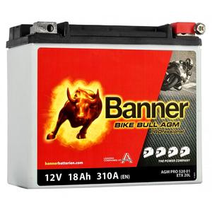 Без нужда от поддръжка Banner Bike Bull AGM PRO 520 01/BETX20L - ETX20L 12V, 18Ah, 310A