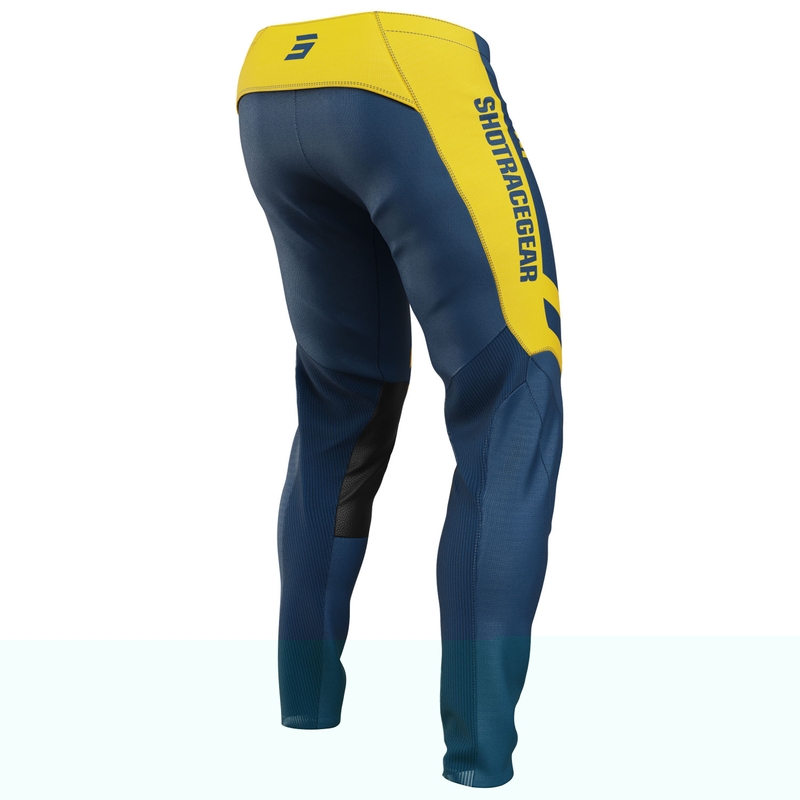 Панталони за мотокрос Shot Contact Mythic синьо-жълто