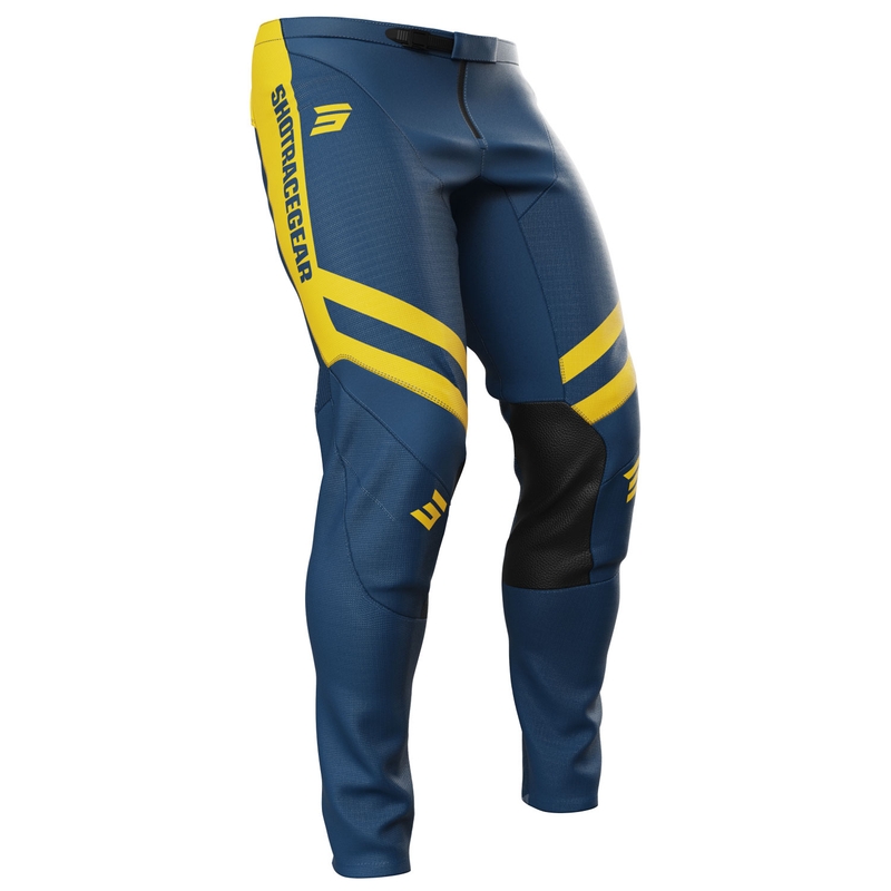 Панталони за мотокрос Shot Contact Mythic синьо-жълто