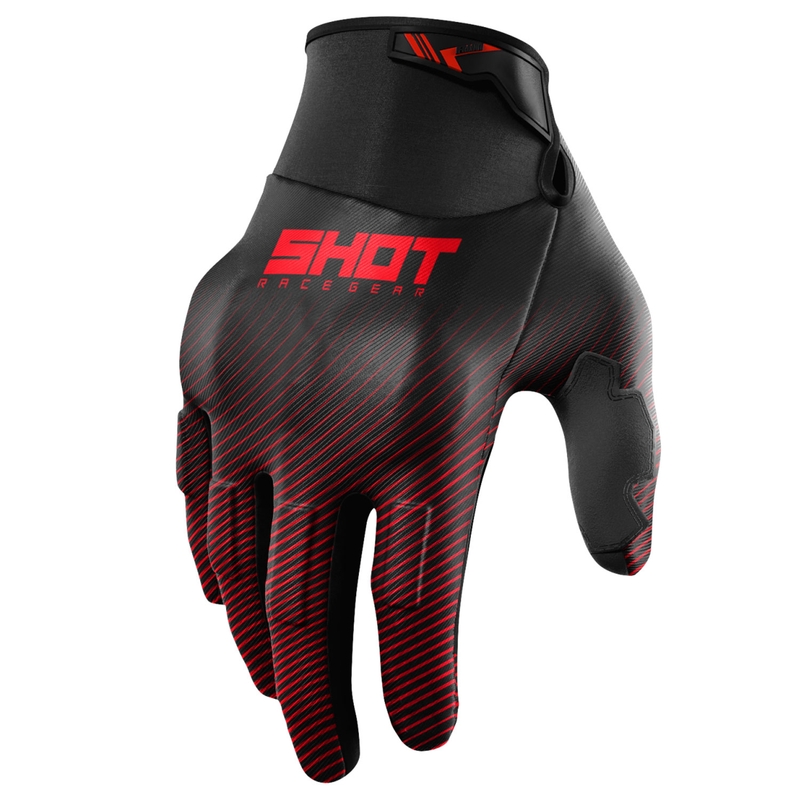Ръкавици за мотокрос Shot Drift Rim червени