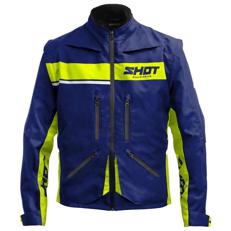 Мотоциклетно яке Shot Contact Assault 2.0 blue-fluo yellow