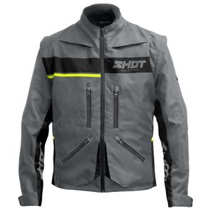 Мотоциклетно яке Shot Contact Assault 2.0 сиво-флуорово жълто