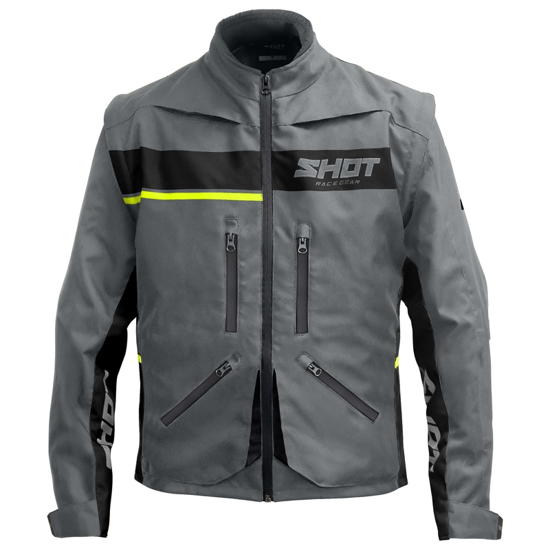 Мотоциклетно яке Shot Contact Assault 2.0 сиво-флуорово жълто