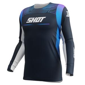Детска тениска за мотокрос Shot Contact Apex синя