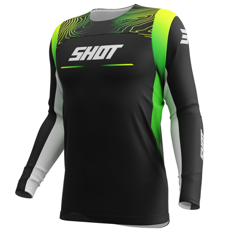 Детска тениска за мотокрос Shot Contact Apex fluo yellow