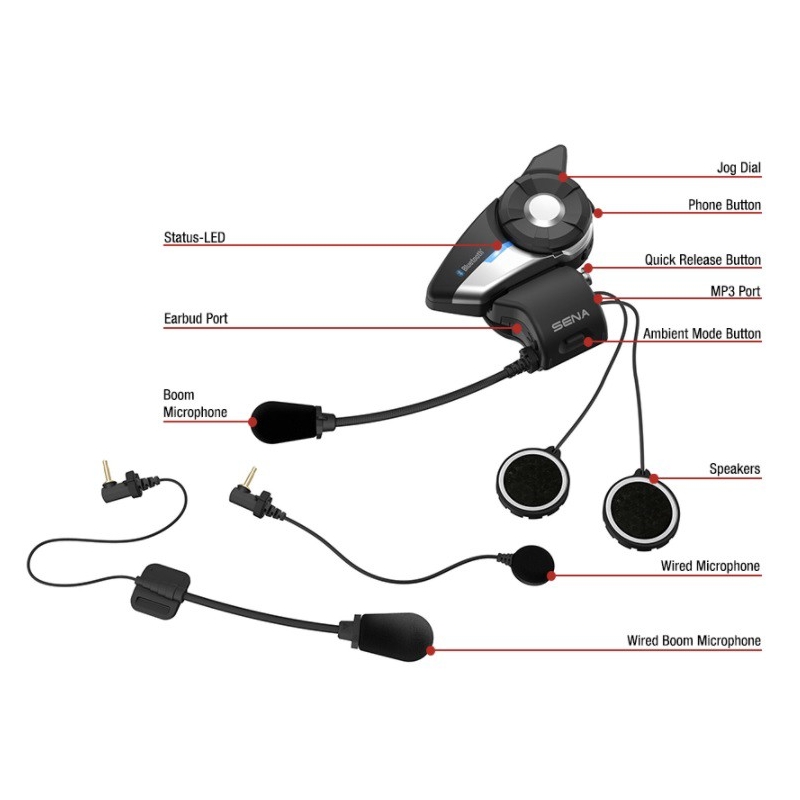 Sada 2 ks Bluetooth Intercomu SENA 20S EVO