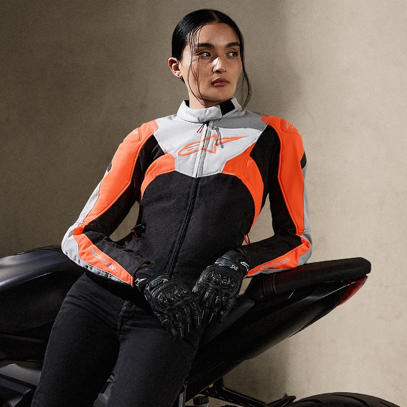 Alpinestars дамско водоустойчиво яке Stella T-Jaws 4 Black-Gray-Fluo Red за мотоциклети