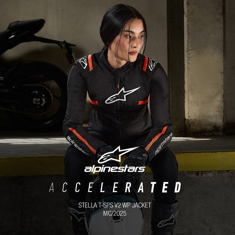 Alpinestars дамско водоустойчиво яке Stella T-SPS 2 Black-White-Fluo Red за мотоциклети