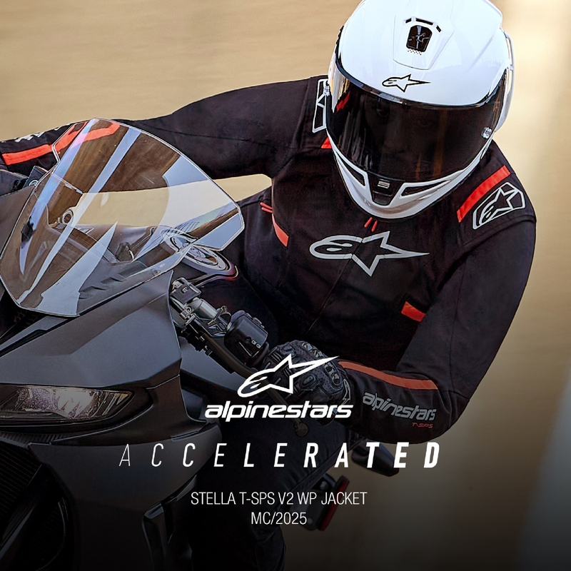 Alpinestars дамско водоустойчиво яке Stella T-SPS 2 Black-White-Fluo Red за мотоциклети