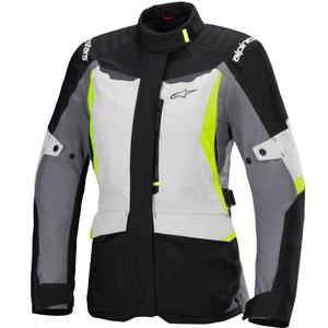 Alpinestars Stella ST-1 Водоустойчиво дамско яке за мотоциклети в сиво-черно-жълт цвят