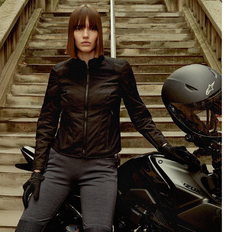 Alpinestars дамско водоустойчиво черно яке за мотоциклети Stella Isla