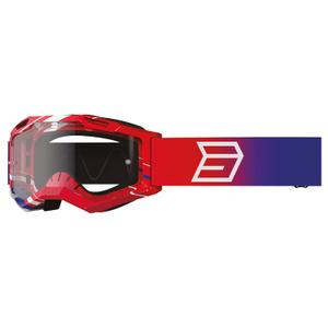 Детски очила за мотокрос Shot Rocket Kid 2.0 drop patriot с прозрачен плексиглас