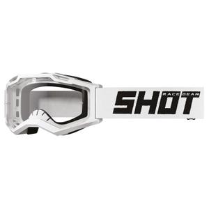 Детски очила за мотокрос Shot Rocket Kid 2.0, твърди, бели с прозрачен плексиглас
